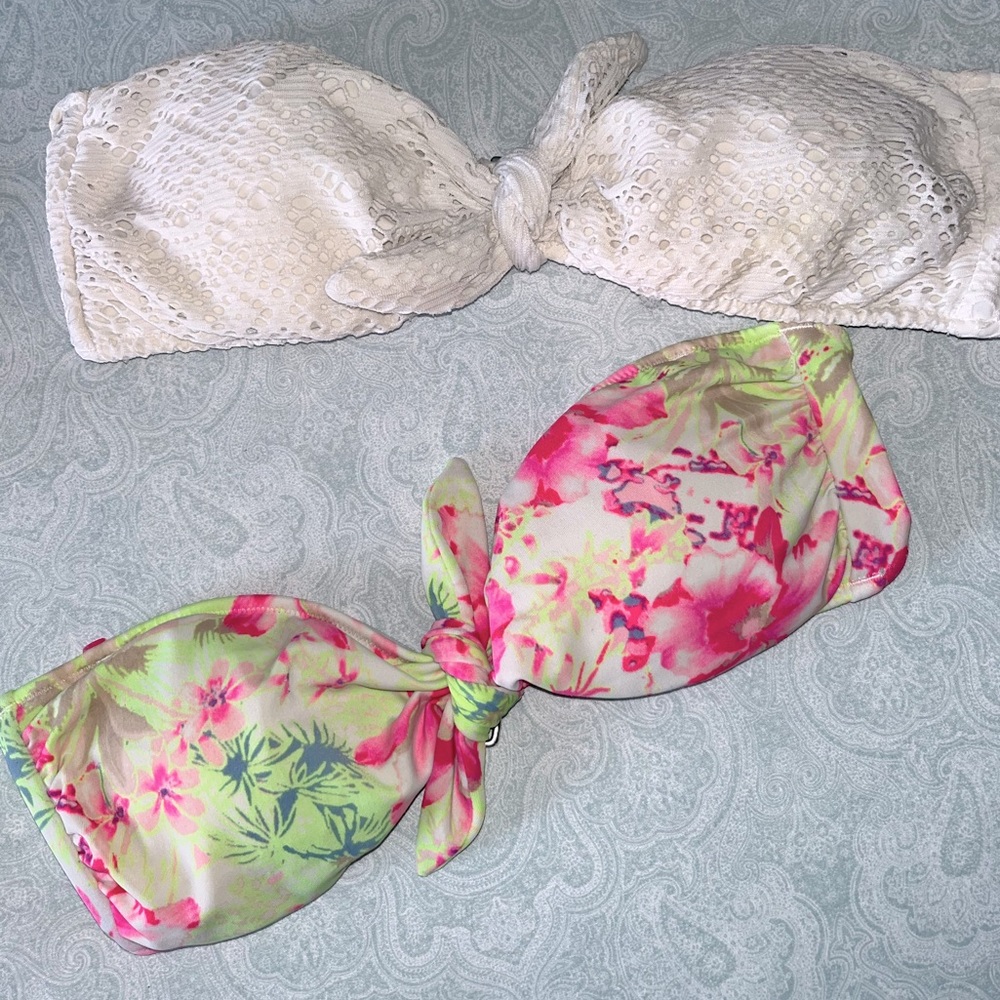 Victoria's Secret Swim VS | COMBO- 2 x Front Tie Bandeau Bikini tops!